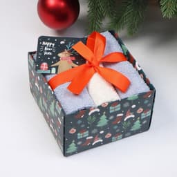 Полотенца махровые «Этель. Новогодние забавы», 30×30 см - 3 шт., хлопок 100%