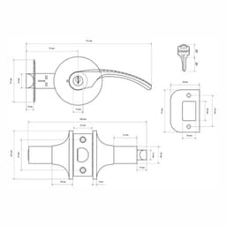 Защёлка «СТАНДАРТ» 8510 ET BL, чёрная, кл/фикс