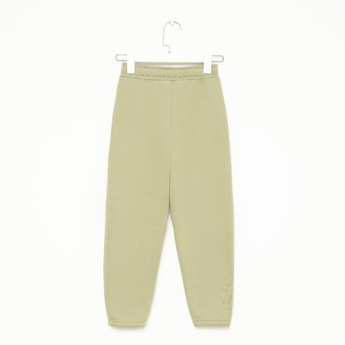 Брюки детские с начёсом MINAKU: Basic Line KIDS, оливковые, рост 110 см