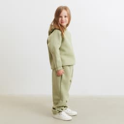 Брюки детские с начёсом MINAKU: Basic Line KIDS, оливковые, рост 110 см