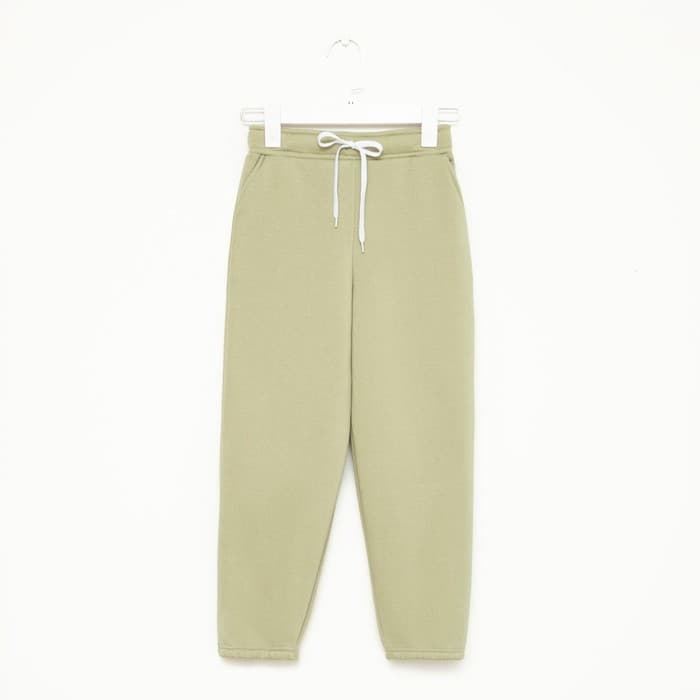 Брюки детские с начёсом MINAKU: Basic Line KIDS, оливковые, рост 110 см