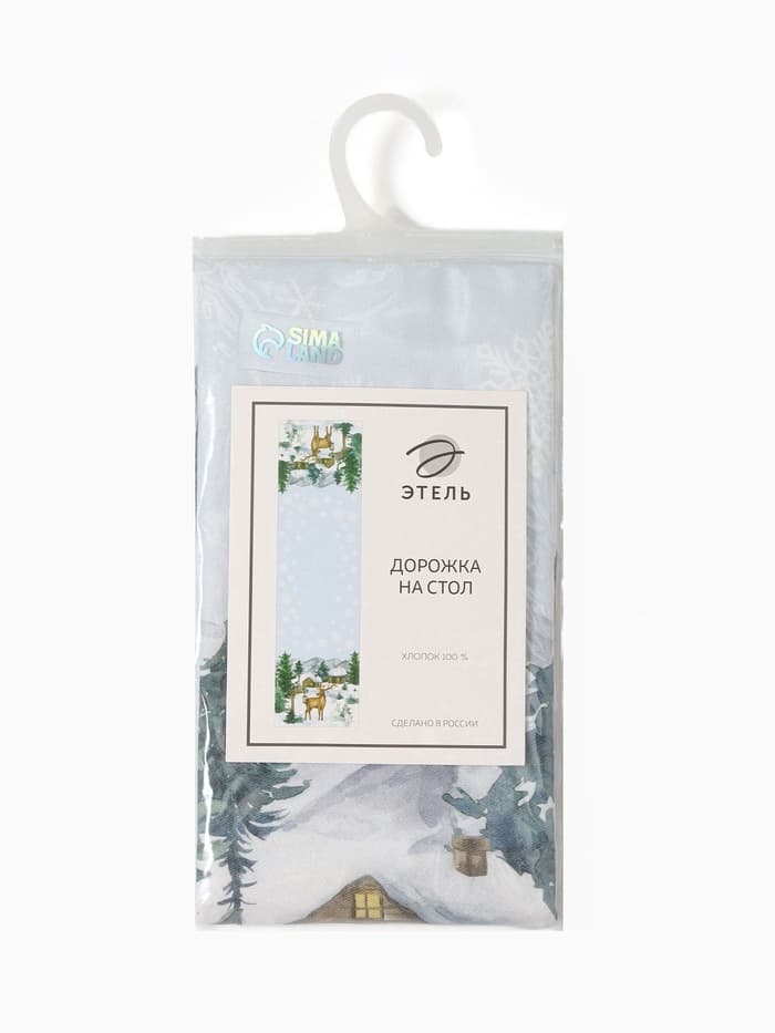Дорожка на стол новогодняя «Этель» Forest animals, размер 40×147±5 см