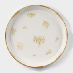 Форма для запекания Доляна Organic Gold, 1 л, d=24.5 см, фарфор, белая