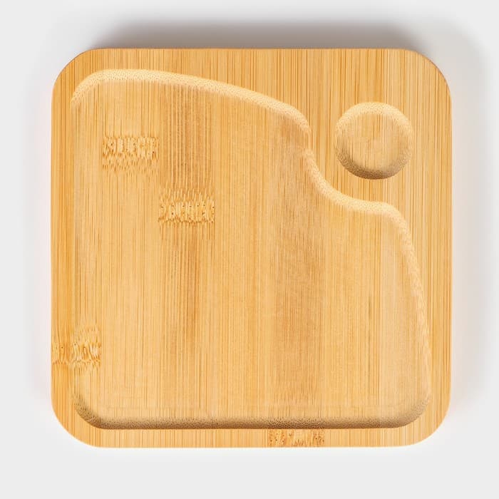 Блюдо для подачи Доляна «Бамбук», 16×16 см, квадратное, бамбук