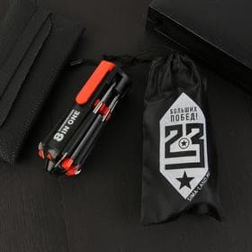 Фонарик мультитул «23 февраля», 8 в 1, пластик
