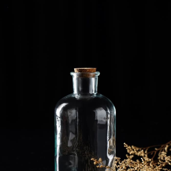 Бутыль для соусов и масла Доляна «Парфе», 1.1 л, 10×20.5 см, с пробковой крышкой, стекло, прозрачная