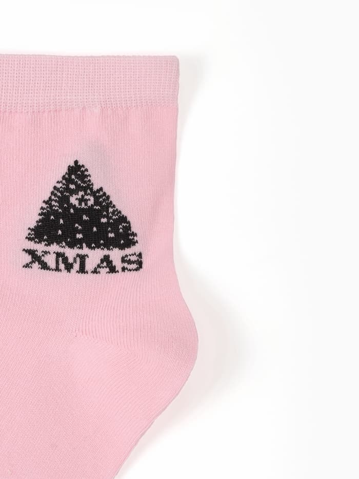 Набор новогодний подарочный KAFTAN Merry Christmas, носки размер 36-39 (23-25 см), маска для сна, открытка 2 шт.