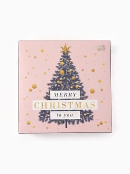 Набор новогодний подарочный KAFTAN Merry Christmas, носки размер 36-39 (23-25 см), маска для сна, открытка 2 шт.