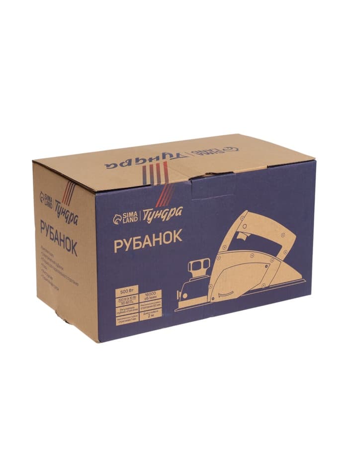 Рубанок ТУНДРА, 500 Вт, 16000 об/мин, 82 мм