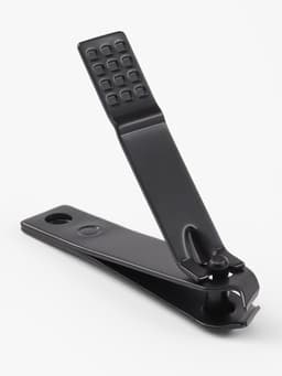 Кусачки книпсер маникюрные, скошенное лезвие, 6.2 см, чёрные