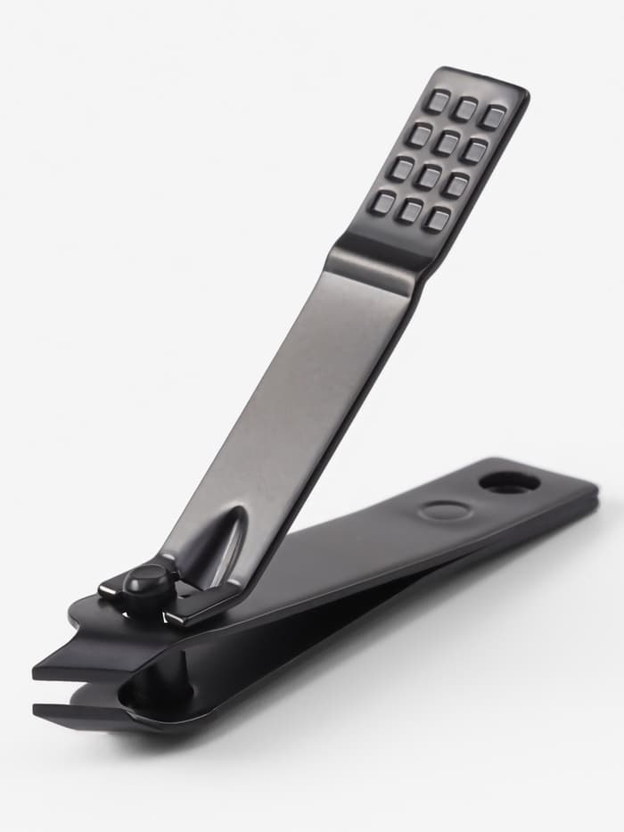 Кусачки книпсер маникюрные, скошенное лезвие, 6.2 см, чёрные