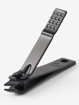 Кусачки книпсер маникюрные, скошенное лезвие, 6.2 см, чёрные