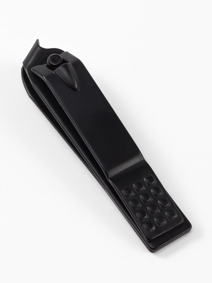 Кусачки книпсер маникюрные, скошенное лезвие, 6.2 см, чёрные