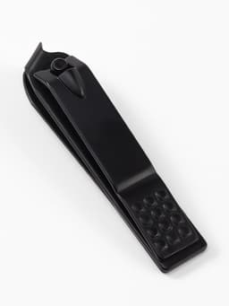 Кусачки книпсер маникюрные, скошенное лезвие, 6.2 см, чёрные