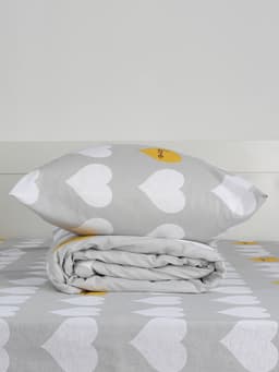 Постельное бельё евро «Этель» Heart, бязь