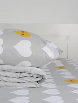 Постельное бельё евро «Этель» Heart, бязь