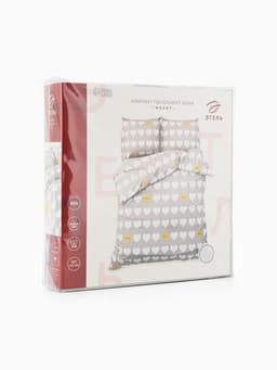 Постельное бельё евро «Этель» Heart, бязь