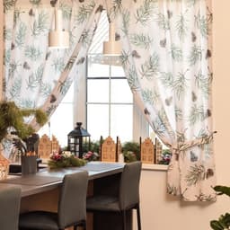 Комплект штор для кухни с подхватами Christmas tree 145×180 см-2 штуки, габардин