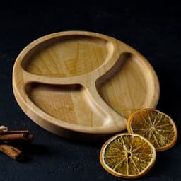 Менажница Доляна «Валенсия», d=20 см, 3 секции, дерево берёза, пропитана маслом