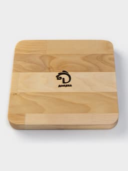 Менажница Доляна «Комо», 18×18×1.8 см, 4 секции, дерево берёза, пропитана маслом