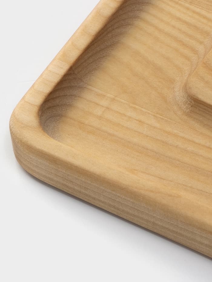 Менажница Доляна «Беневенто», 18×18×1.8 см, 2 секции, дерево берёза, пропитана маслом