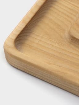 Менажница Доляна «Беневенто», 18×18×1.8 см, 2 секции, дерево берёза, пропитана маслом