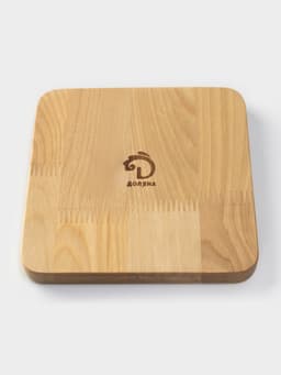 Менажница Доляна «Беневенто», 18×18×1.8 см, 2 секции, дерево берёза, пропитана маслом