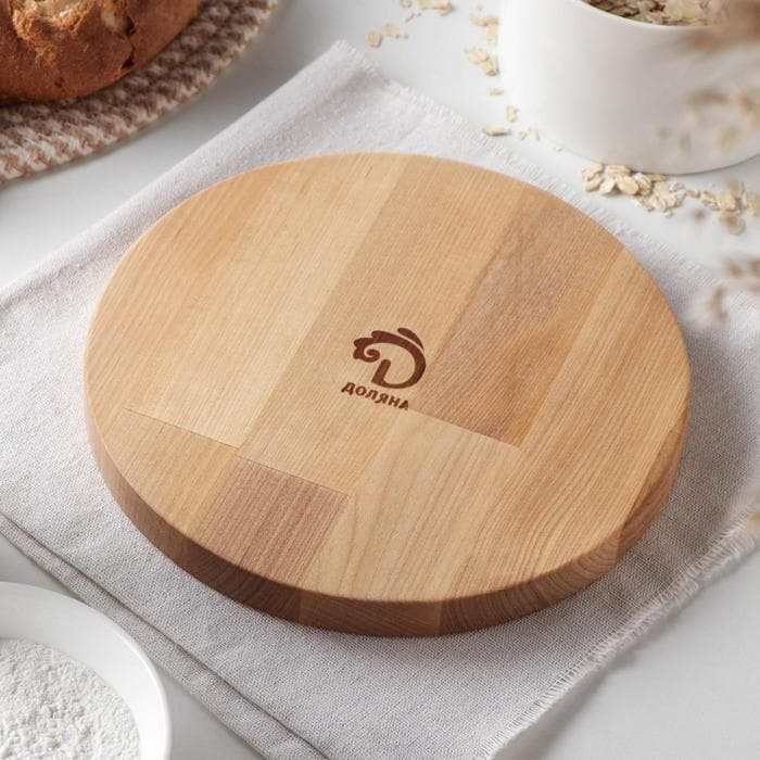 Менажница Доляна «Бари», d=20 см, 3 секции, дерево берёза, пропитана маслом