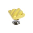 Ручка кнопка, керамическая, жёлтая