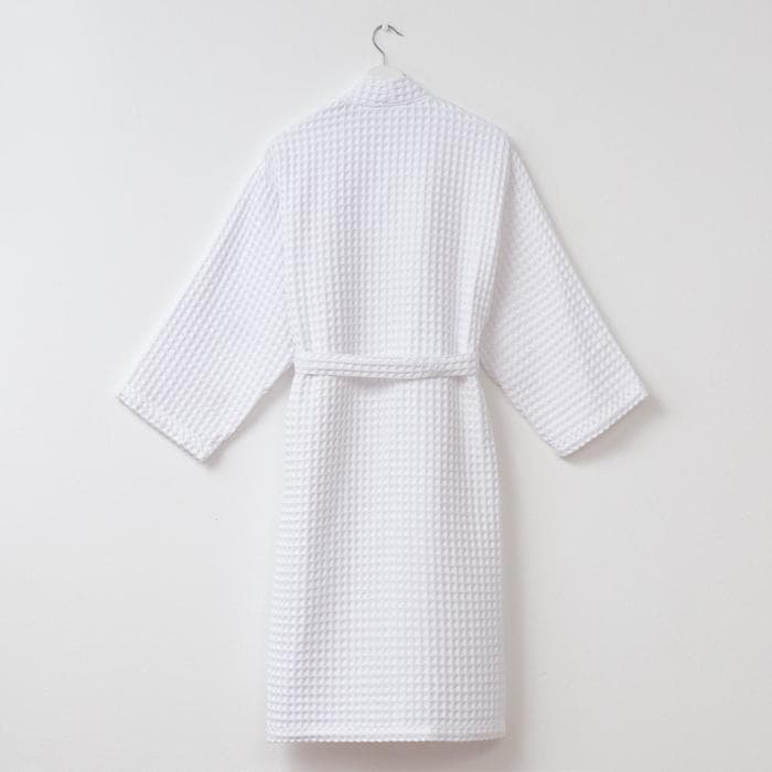 Халат вафельный женский удлинённый «Этель» Boho, размер 42-44, белый, хлопок, 290 г/м²