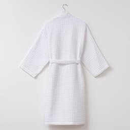 Халат вафельный женский удлинённый «Этель» Boho, размер 42-44, белый, хлопок, 290 г/м²