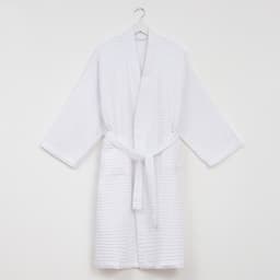 Халат вафельный женский удлинённый «Этель» Boho, размер 42-44, белый, хлопок, 290 г/м²