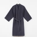 Халат вафельный женский удлинённый «Этель» Boho, размер 42-44, хлопок, 290 г/м², тёмно-серый