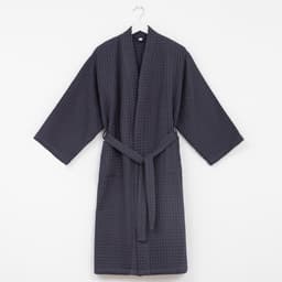 Халат вафельный женский удлинённый «Этель» Boho, размер 42-44, хлопок, 290 г/м², тёмно-серый