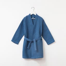Халат вафельный детский «Крошка Я» Boho, размер 30 (98-104 см), синий
