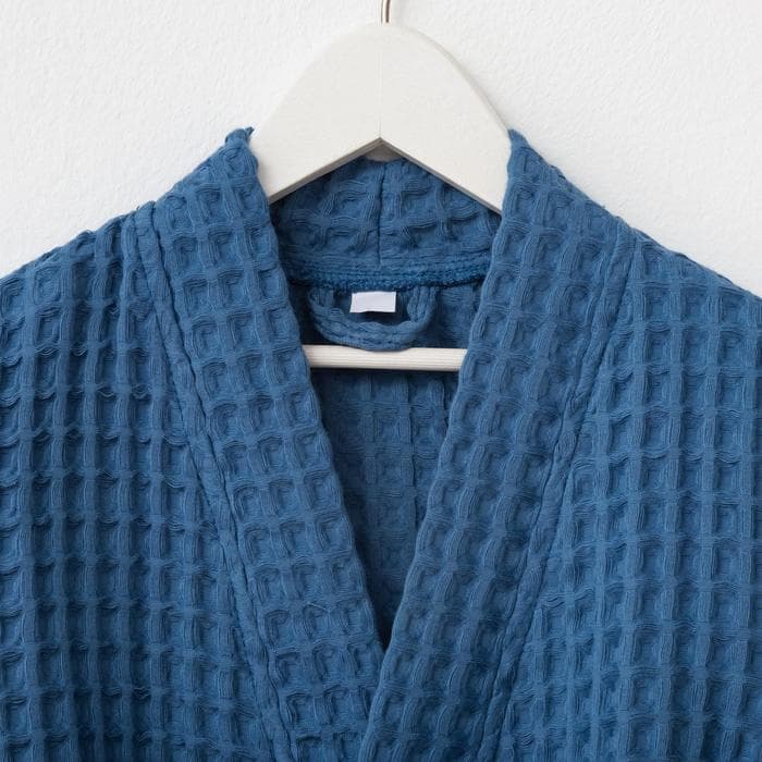 Халат вафельный детский «Крошка Я» Boho, размер 30 (98-104 см), синий