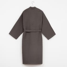 Халат вафельный женский удлинённый «Этель» Boho, размер 42-44, хлопок, 290 г/м², светло-серый