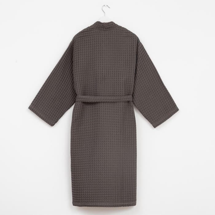 Халат вафельный мужской удлиненный «Этель» Boho, размер 46-48, светло-серый