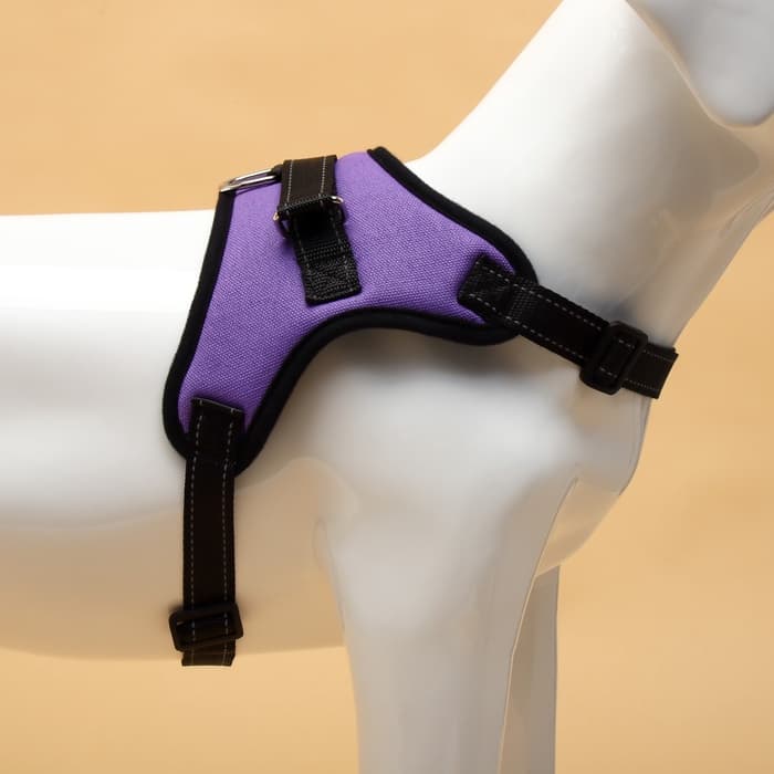 Шлейка К7, размер L, ОГ 64-86 см, вес 18- 27.5 кг, мягкая, светоотражающая, фиолетовая