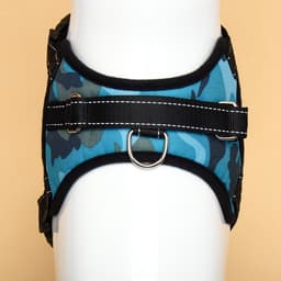 Шлейка К7, размер М, ОГ 52-66 см, вес 9.5-17.5 кг, мягкая, светоотражающая, голубая