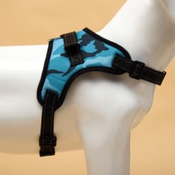 Шлейка К7, размер L, ОГ 64-86 см, вес 18- 27.5 кг, мягкая, светоотражающая, голубая