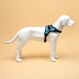 Шлейка К7, размер XL, ОГ 74-92 см, вес 28-47.5 кг, мягкая, светоотражающая, голубая