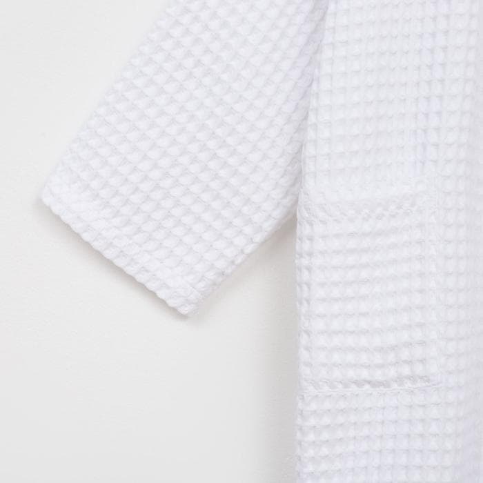 Халат вафельный женский удлинённый «Этель. Boho» размер 46-48, 100% хлопок, 290 г/м², белый