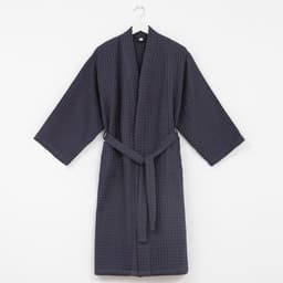 Халат вафельный женский удлинённый «Этель» Boho, размер 50-52, хлопок, 290 г/м², тёмно-серый