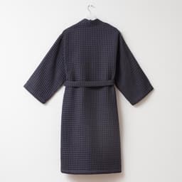 Халат вафельный женский удлинённый «Этель» Boho, размер 50-52, хлопок, 290 г/м², тёмно-серый