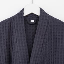 Халат вафельный женский удлинённый «Этель» Boho, размер 54-56, хлопок, 290 г/м², тёмно-серый