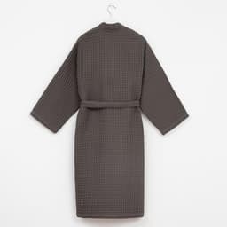 Халат вафельный женский удлинённый «Этель» Boho, размер 54-56, хлопок, 290 г/м², светло-серый