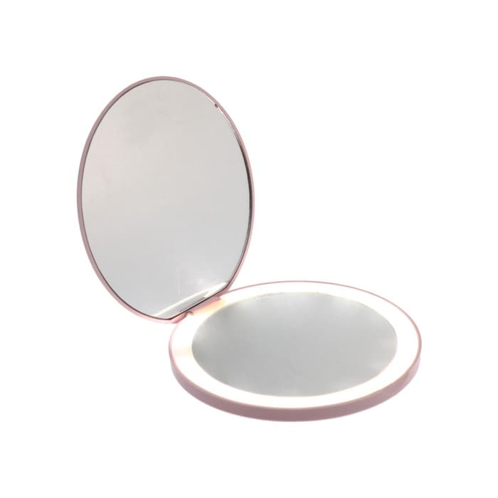 Зеркало KZ-02, подсветка, 9×9×0.7 см, 1 диод, от USB