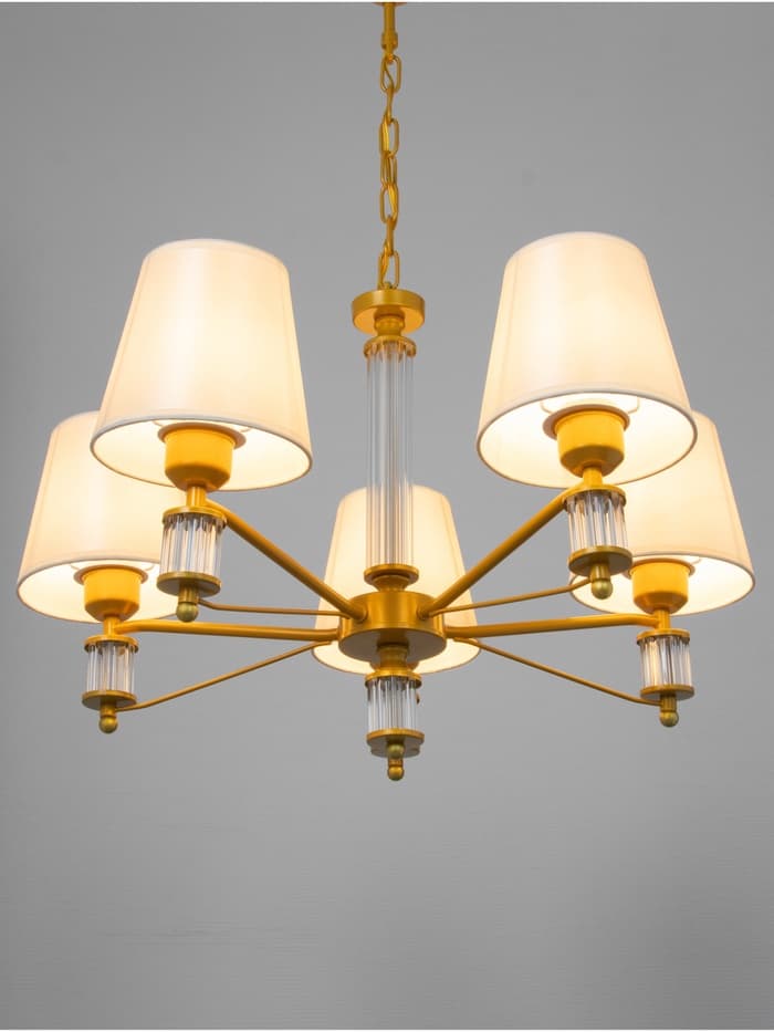 Люстра 1091/5GD 40 Вт Е27 золото 60×60×38-78 см BayerLux