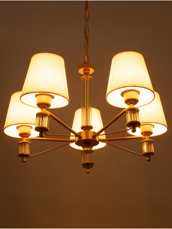 Люстра 1091/5GD 40 Вт Е27 золото 60×60×38-78 см BayerLux